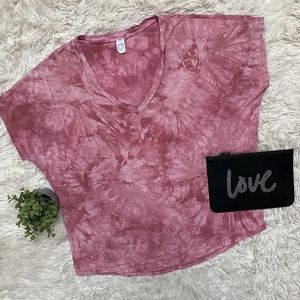 CY Fashion Dolman Tie Dye Top 💗 Pink